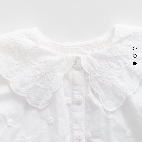 NWT Zara Baby Embroidered Polka Dot Blouse 12-18 m - Picture 3 of 4